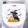 Halloween Toilet Decals Cute In Suit Cartoon Bat