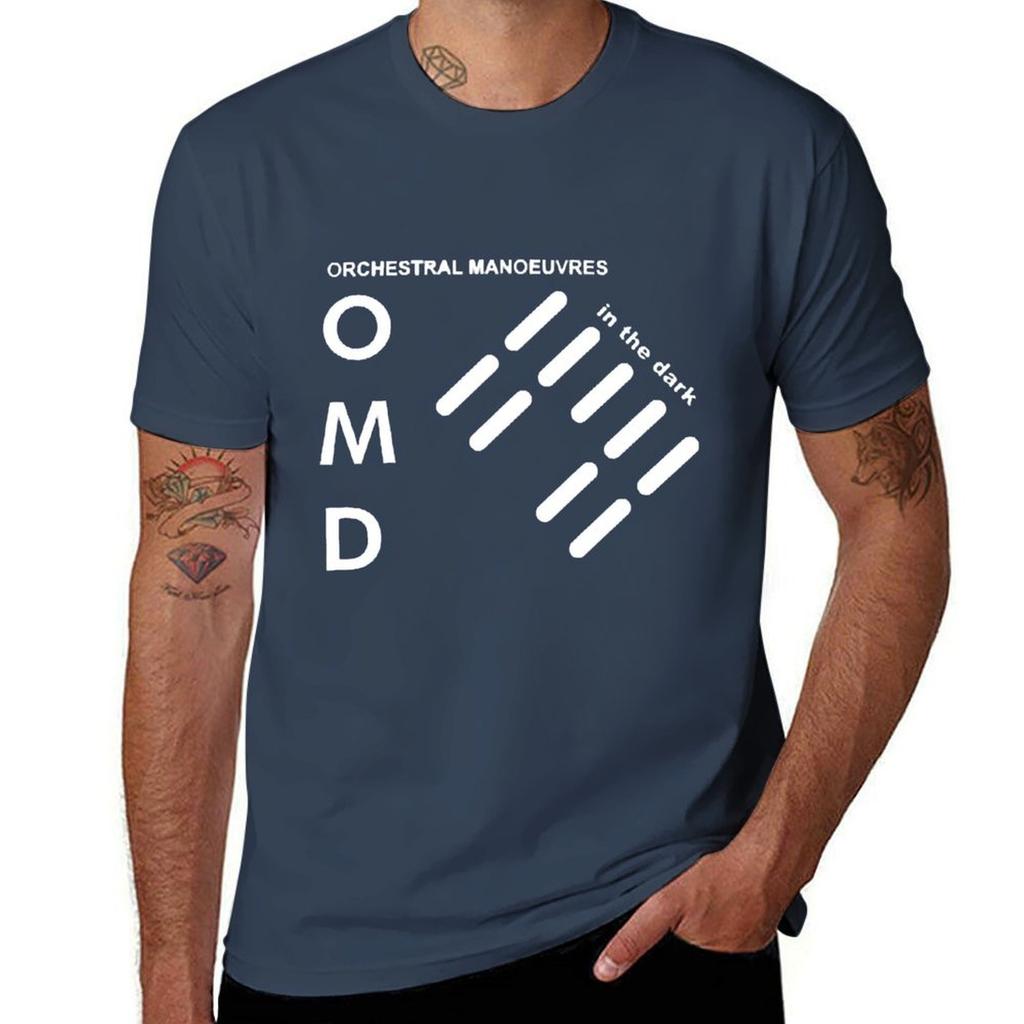 Omd T-Shirt Summer Clothes Plain Men's Cotton T-shirt