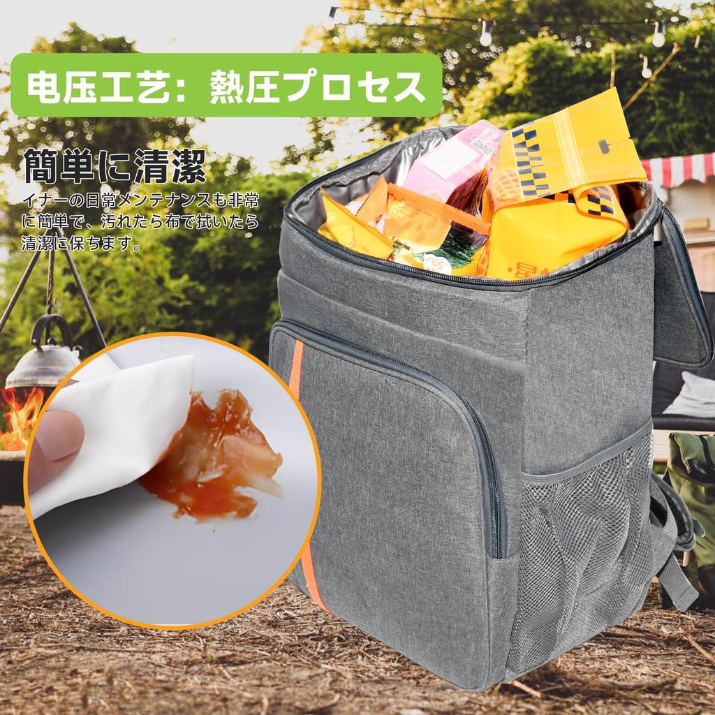 Leehuwai Insulated Backpack, Cooler Box, Soft Cooler Bag, Foldable, Compact, Lightweight, 20L Capacity, Can Be Carried by Hand or Over the Shoulder,