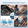 360Pcs Fuse Assortment Kit 160 Mini Blade Fuses Automotive 90 Standard Auto Fuses 50 Micro Fuse 60 Micro2 for Truck Motorcycle