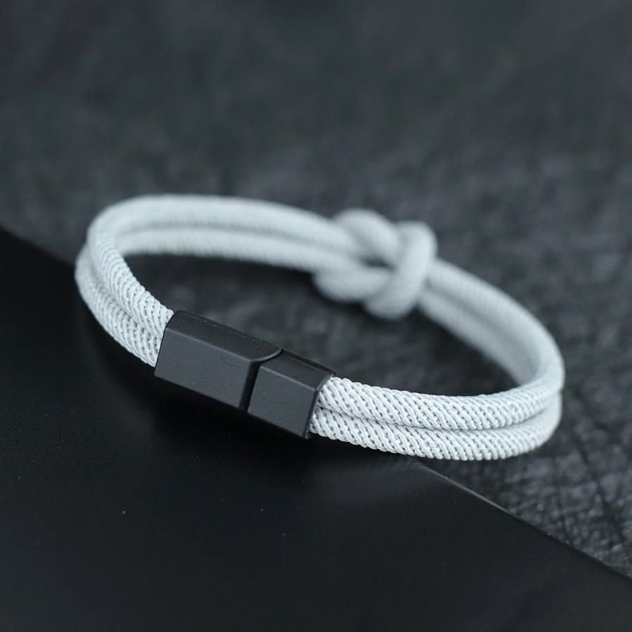 Noter Stylish Mens String Bracelet Concentric Structure Design Grade A 4mm Thread Hand Accessories Lucky Red Cord Chain Braslet