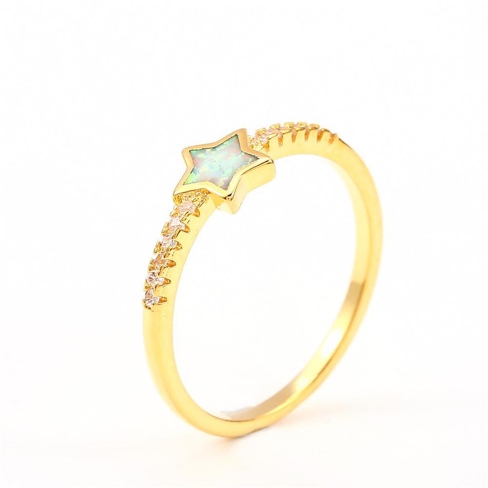 Star Ring Gold Simple Pentagram Ring