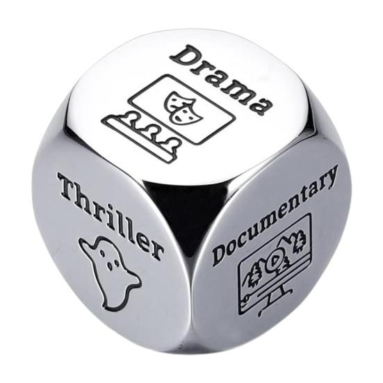 Food Decision Dice Stainless Steel Date Night Meal Decision Maker Valentines Day Movies Decision Dice for Couples