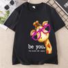 Funny Giraffe Print Short Sleeve TShirt Unisex Unisex Round Neck Casual Streetwear Cotton Printed Graphic Tees Unisex Clothes