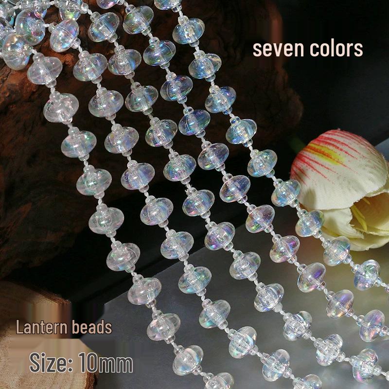 Earth Toned Acrylic Bead String: 8+4mm Beads for Wedding, Christmas Tree Decor & DIY Jewelry