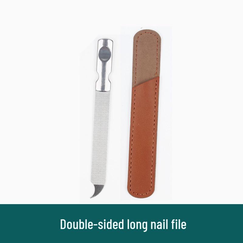 Stainless Steel Double-Sided Nail File Buffing Strip Ultra-Thin Manicure Tool