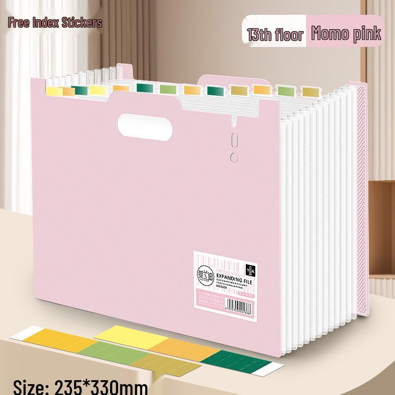 Good 5058 Standable A4 Accordion Folder: Large Capacity Retractable Test Paper Storage for Students & Office
