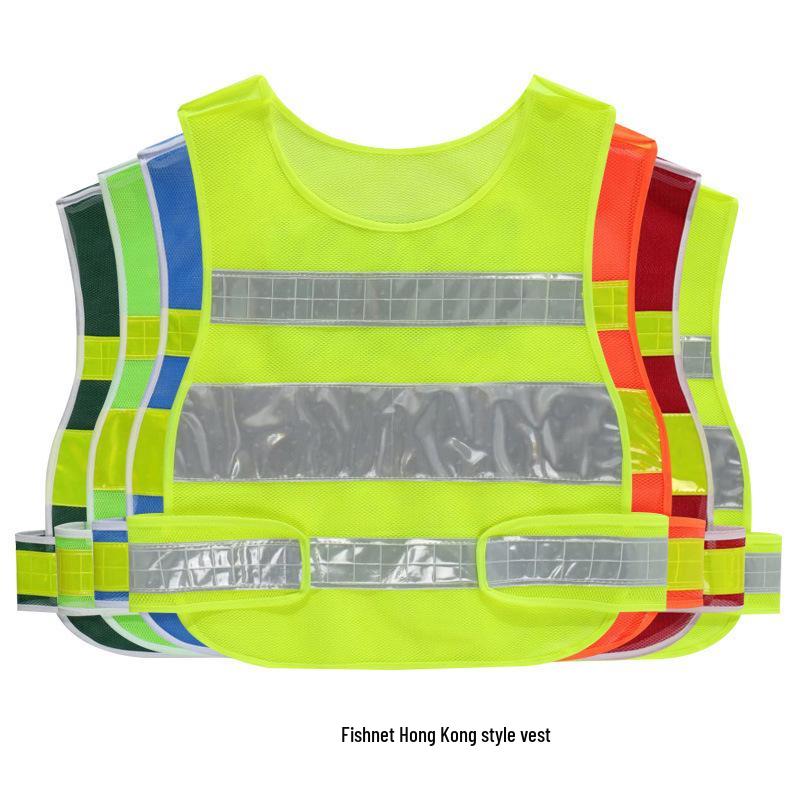 Hi-Vis Fluorescent Yellow Mesh Reflective Vest with Logo