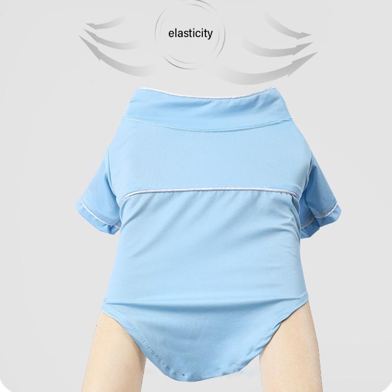 Pet Shirt Pajama for Dog Cats Lapel Collar Shirt Dog Sleepwear Comfortable Two Legged Shirt Dog Loungewear Pet Supply