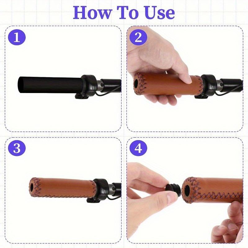 1 Paar Braune Fahrradlenkergriffe, Weiche Synthetik-Komfort-Lenkerbezüge für Fahrräder, Griffe | Vintage-Fahrrad-Look | Griffe mit weicher Textur, Fahrradzubehör