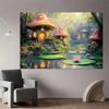 2D Flat Printing Magical Mushroom House Backdrop for Kids Fairy Tale Party Photoshoot