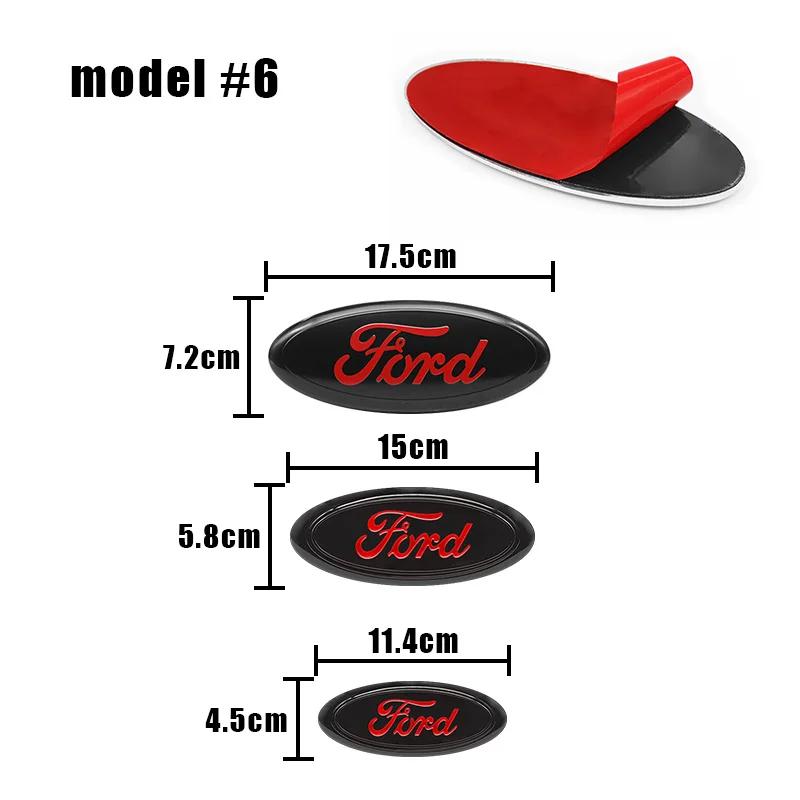 114mm/150mm/175mm Car Front Hood Emblem for Ford Fiesta Range Focus Mondeo Explorer Fusion Transit Edge Auto Rear Trunk Sticker CVU1