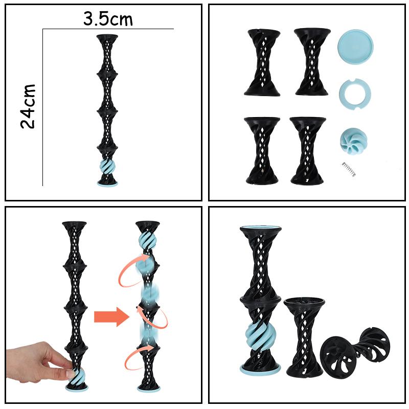 New Impossible Pyramid Passthrough 3D Printed Fidget Toy Christmas Hat Christmas Tree Fidget Toys