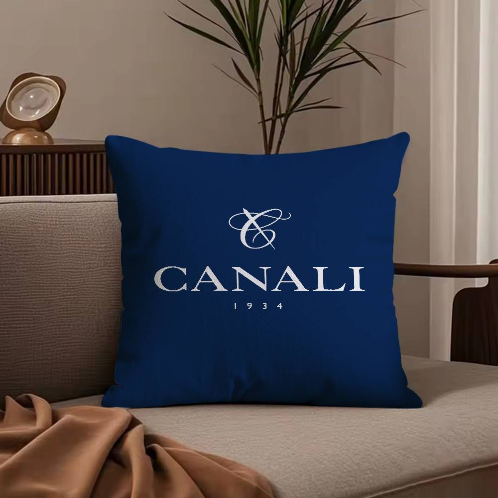 Men's clothing brands C-CANALI Pillow Case Anti-dustmite Pillowcase Invisible zipper silky short plush Sofa cushion cover