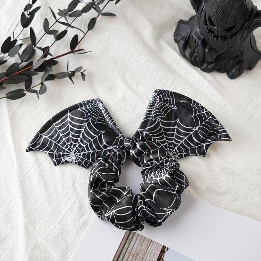 Star Bat Scrunchie Gothic Spider Web Hair Tie Fashion Halloween Hair Bow  Hair Accessories