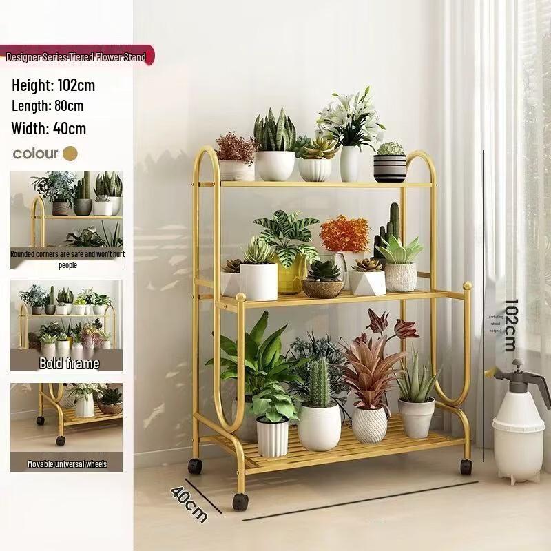 HC Iron Art Ladder Flower Stand