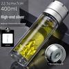 Shangqi Double-Wall Borosilicate Glass Tea Water Bottle
