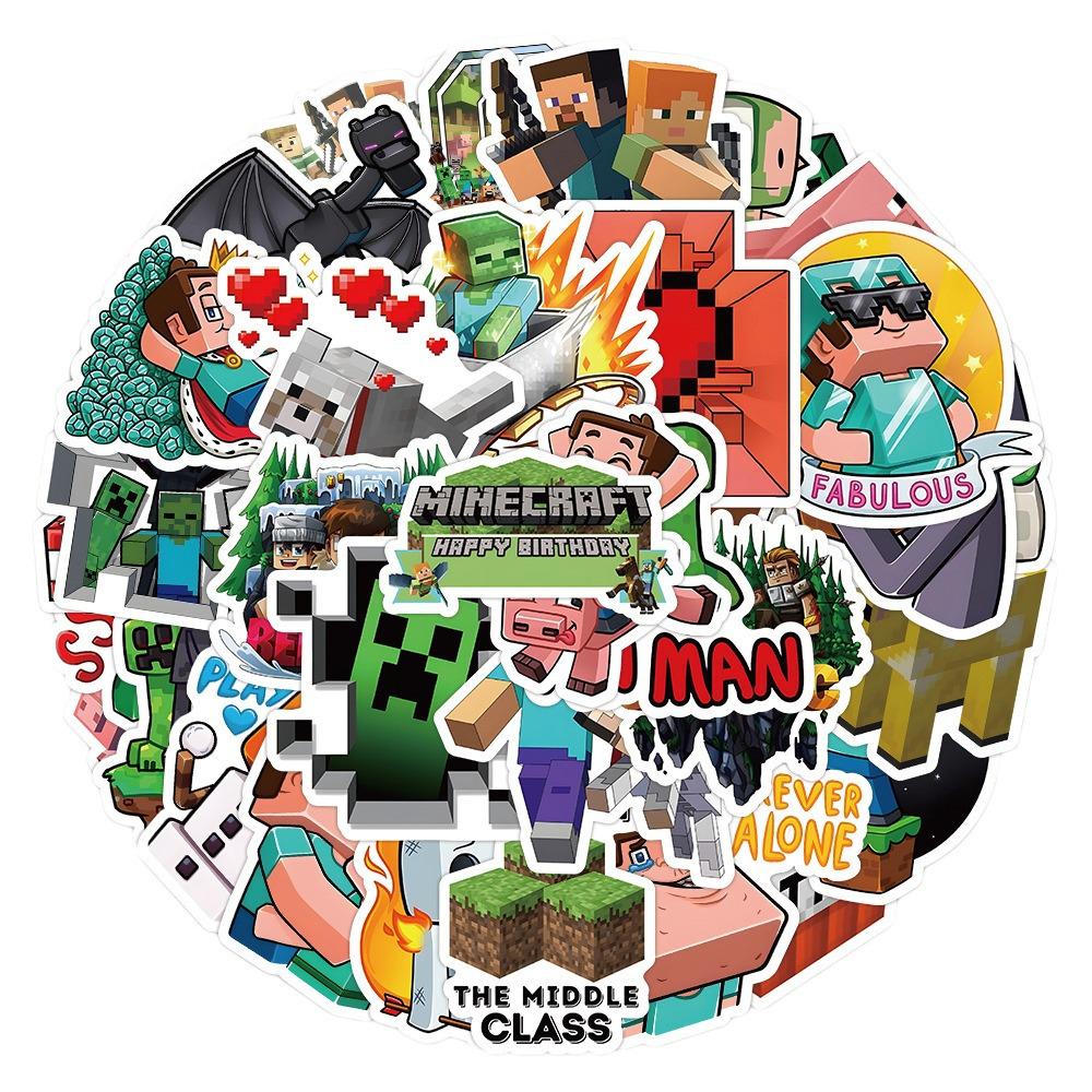 50-100 Waterproof Game Stickers for Luggage, Notebooks, Phones, and Cups