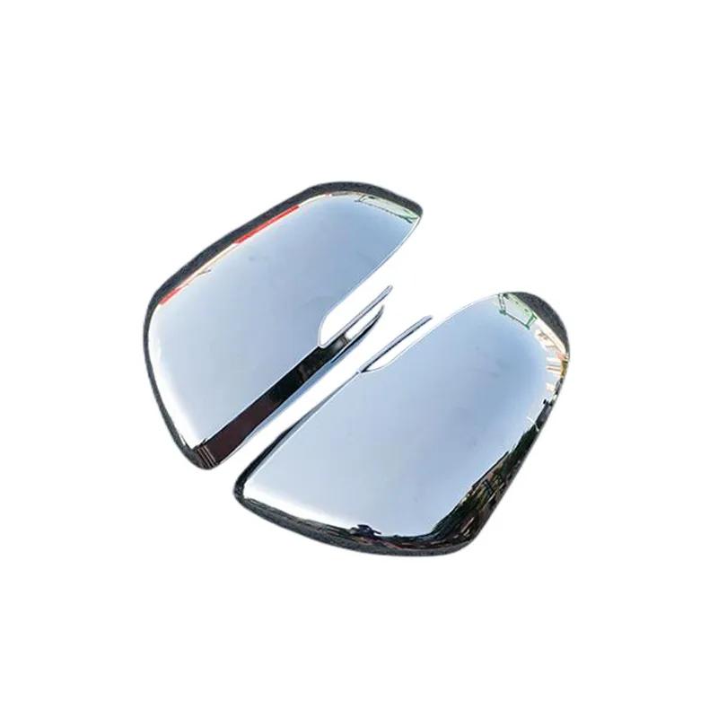For Kia Seltos 2019 2020 2025 ABS Carbon Fiber Chrome Silver Look Car Body Door Side Mirror Cover Trim Rear View Cap Sticker