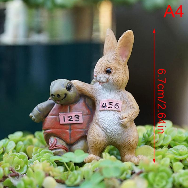 1ks Mini Venkovské Želvy Králíci Ježek Sochy Sochy Jóga Figurka Obývací Pokoj Domov Dekorace Akvária Stolní Ozdoby