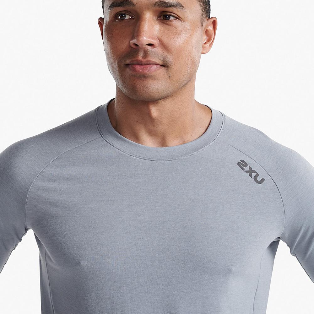 Tutaimjeuyu Men'S Ignition Base Layer Long Sleeve Tee Gray_Mr6827Awtv-Brf