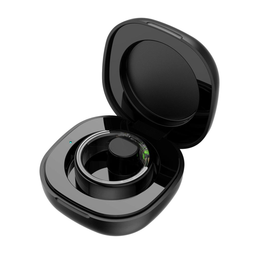 QRING R06 Smart Ring: Sleep, Stress, and Blood Oxygen Monitor with Sport Charging Case.