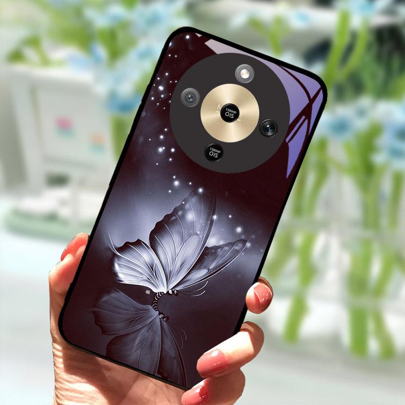For Honor X9d HonorX9d Case MTN-NX1 Luxury Painted Cover Tempered Glass Phone Casing For Honor X 9 D Fundas Coque Camera Protect