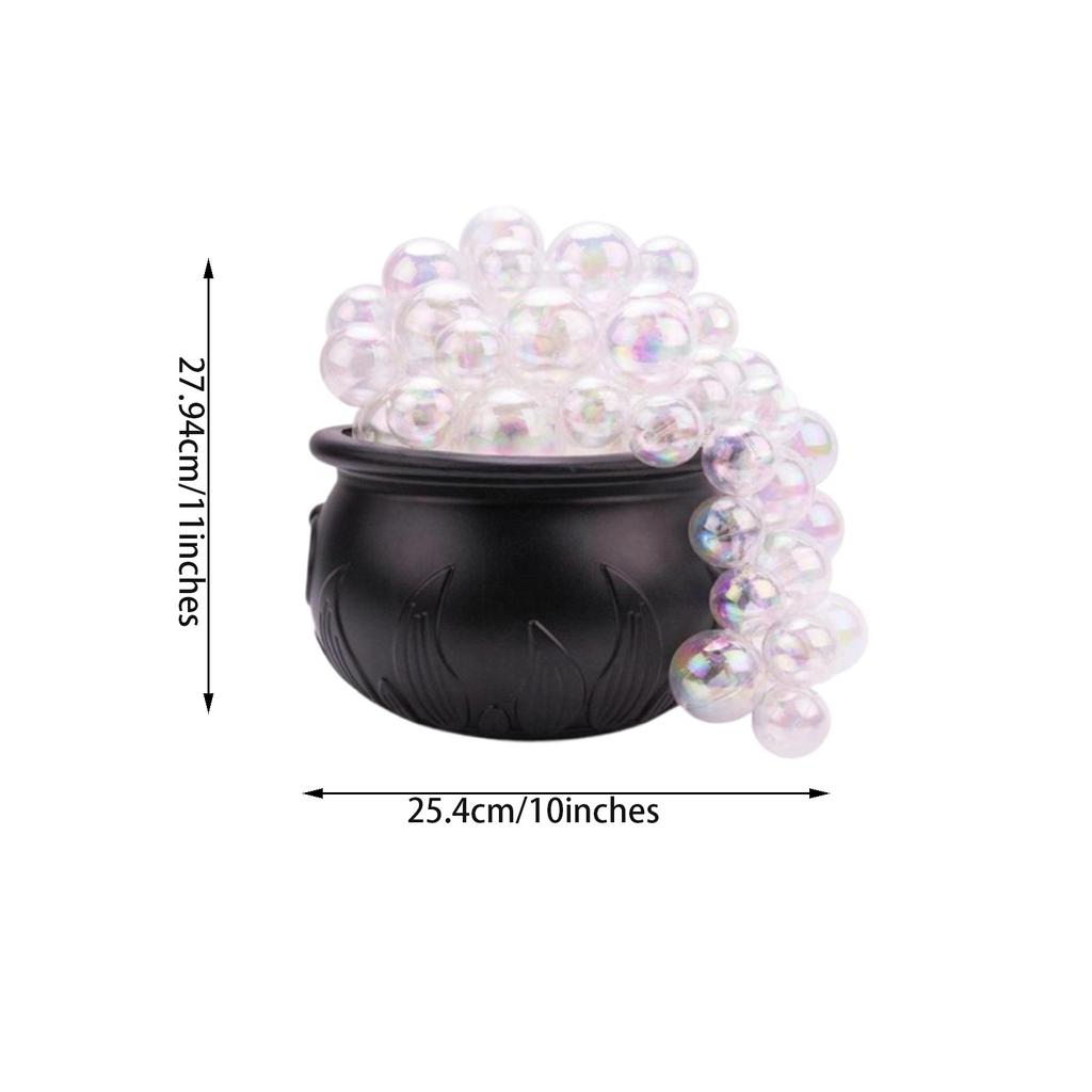 Halloween Decorations Indoor - DIY Bubbling Cauldron Set - Black Plastic Bowl Party Decoration - Spooky Vintage Decor For Home