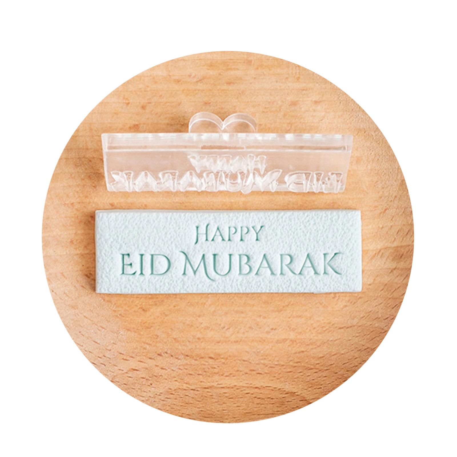

Eid Mubarak Biscuit Mold Ramadans Cookie Cutters Stamp Heat Resistant Acrylic Baking Cake Tool Kitchen Accessories A