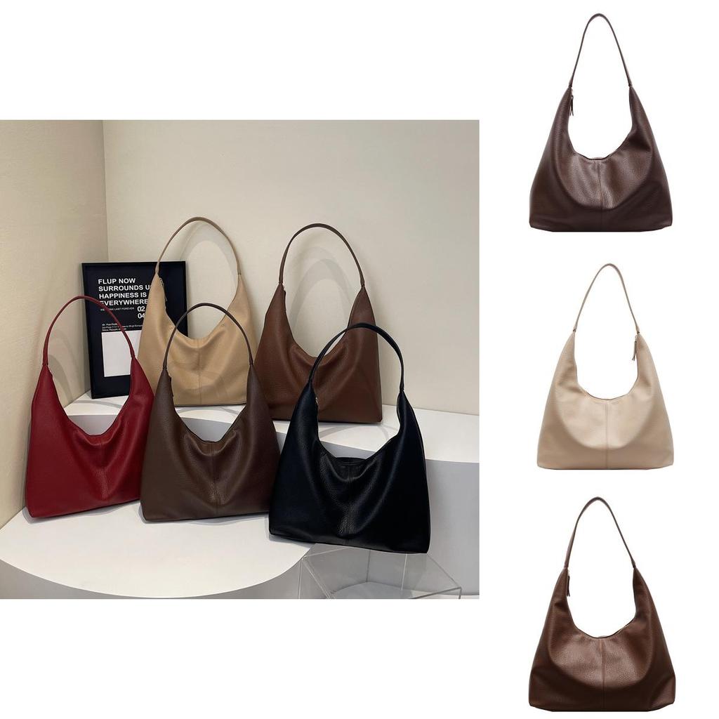 Urban Solid Color Pu Tote Bag With Large Capacity For Daily Use And Fashion Style