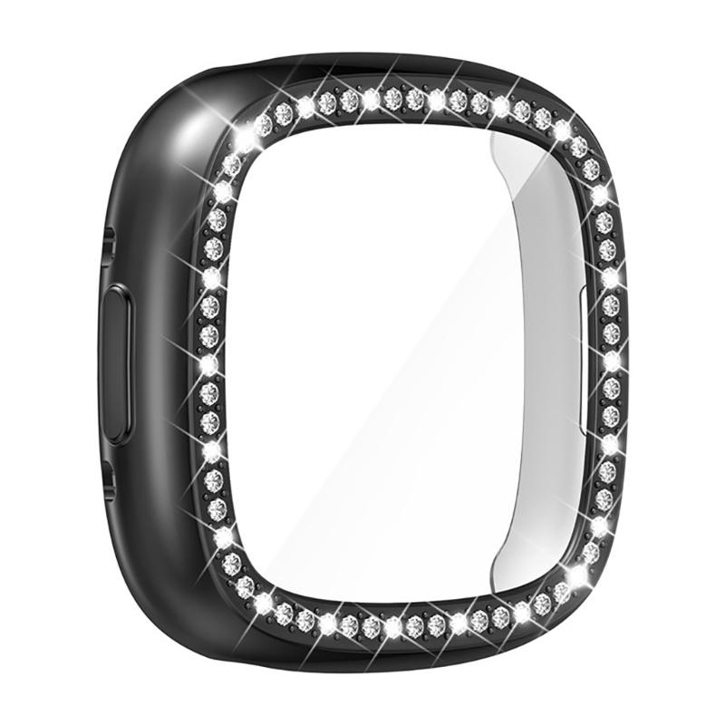 

Подходит для смарт-часов Fitbit Versa 4 Защитный чехол-Легкий Прочный ТПУ Корпус Защита-Оболочка Ударопрочная Крышка 1 чёрный