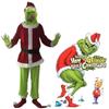 Auffälliges Grinch Cosplay Kostümset für Halloween-Maskeraden