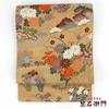 Used [5% OFF Until 104] Fukuro Obi Women's Pure Silk Light Brown Gold Karaori Ornate Length 423cm Width 31cm Tailored Obi Formal