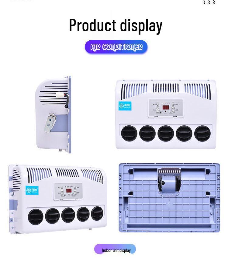 24V Electric Parking Air Conditioner for Large Trucks, RVs, and 12V Vehicle Modifications