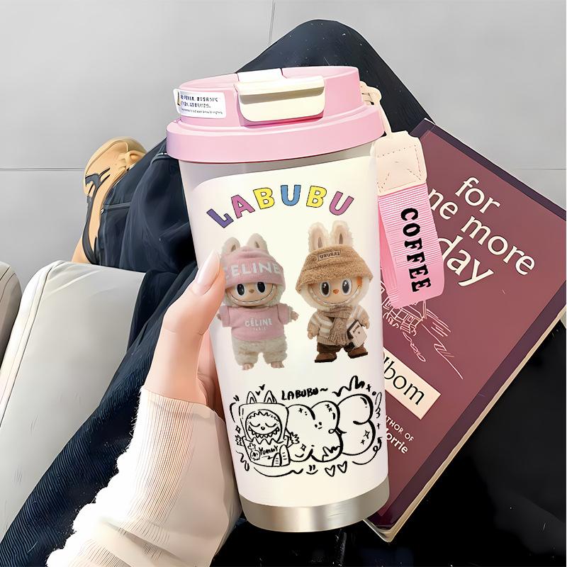 Slámkový hrnek na vodu Velká kapacita 316 Nerezová ocel Vysoká hodnota Termoska na dvojí pití Hrnek na kávu do auta