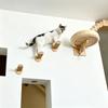 Wall Mounted Cat Furniture Cat Climbing Shelves with Hammock Scratcher & Cat House Indoor Cat Playground for Claw Grinding
