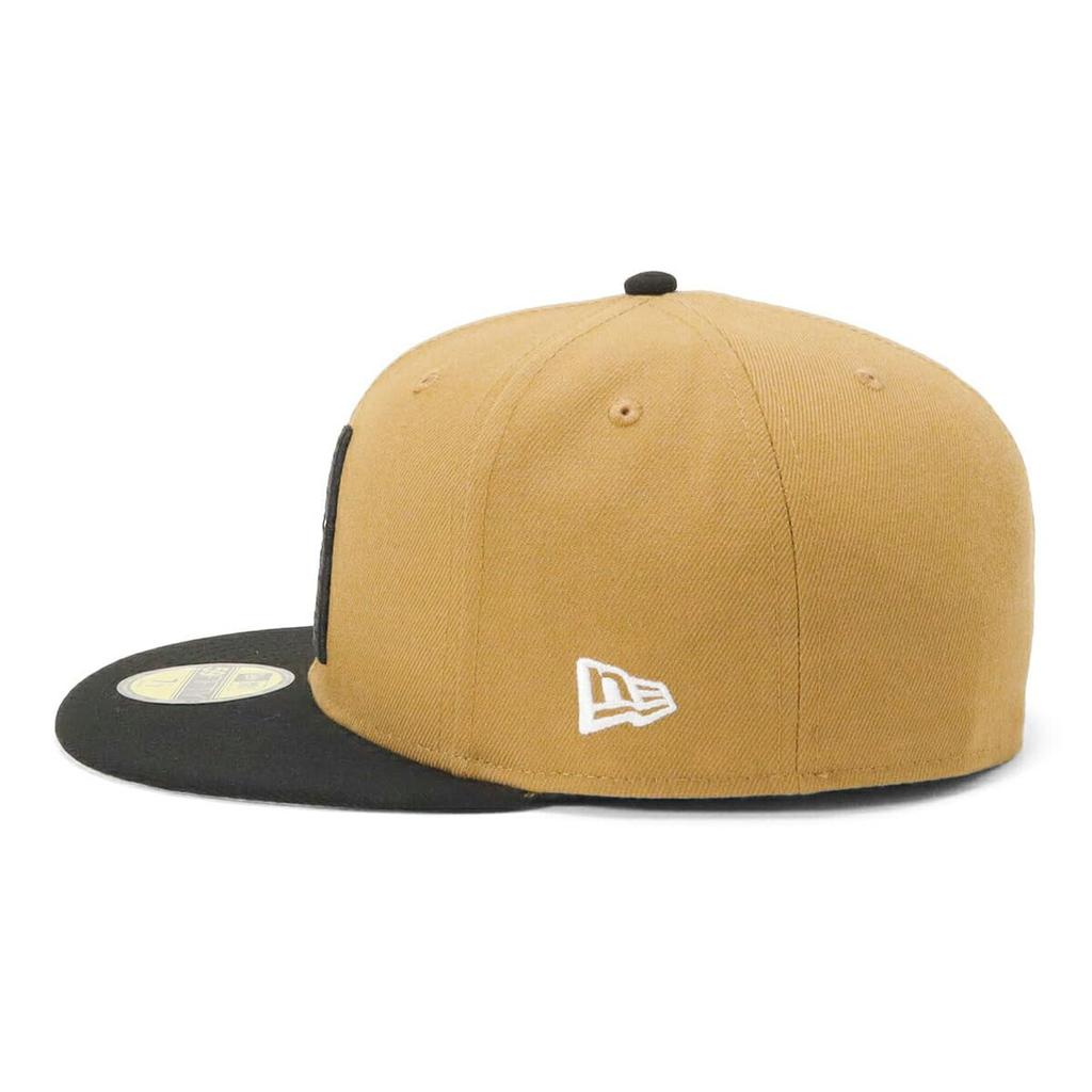 New Era 59FIFTY Cap MLB Houston HOU Side Under ONSPOTZ and Side Flat Summer Sun UV Protection (70823794, NER35C7990) Astros, Wheat/Black/Beige, Patch,