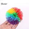 Stress Relief Ball 1/2/10/15Pcs Silicone Monkey Stringy Anxiety Colorful Sensory Portable Bounce Travel Rainbow Fidget Bouncy Pom Party Favors