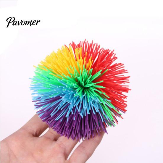 Stress Relief Ball 1/2/10/15Pcs Silicone Monkey Stringy Anxiety Colorful Sensory Portable Bounce Travel Rainbow Fidget Bouncy Pom Party Favors