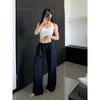 Tall People Can Wear It! Slimming Sports Trousers Tall Straight Meat-Covering Casual Pants Spring and Autumn Drape Mopping Floor Fitness Pants