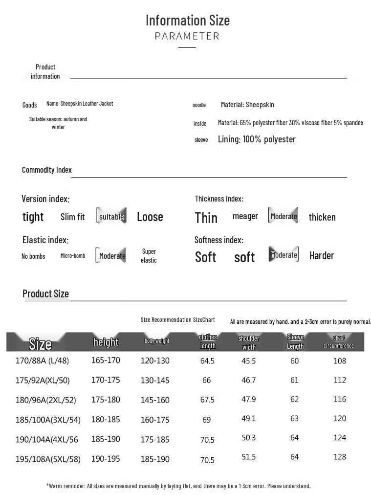 Hengyuanxiang Men's Thickened Hooded Sheepskin Leather Jacket