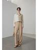 Women's Loose-Fit Silk Shirt - 2025 Spring/Summer, 100% Double Crepe Mulberry Silk, Color-Block Design