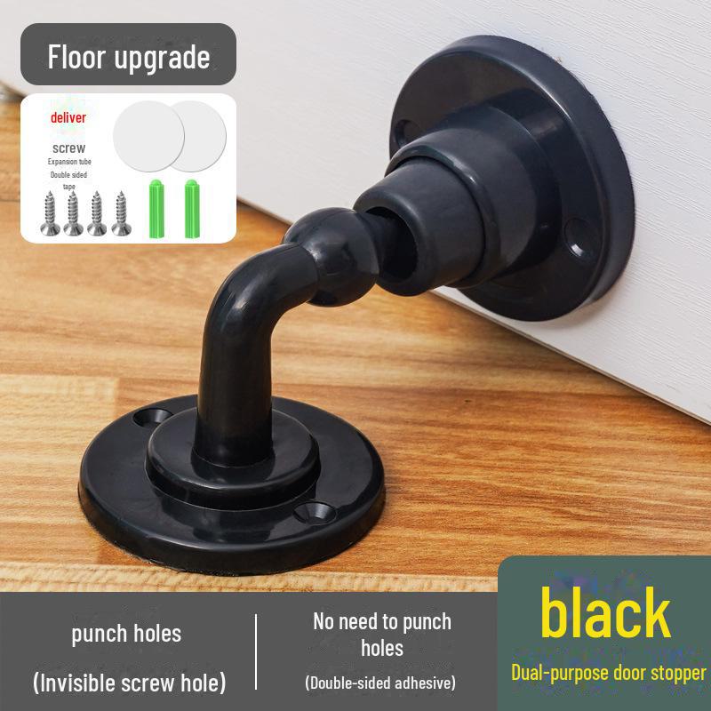 Silicone Anti-Theft Door Stop: Windproof, Anti-Collision, No-Punch Design for Toilets