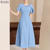 Women Daily Casual Elegant Round Neck Casual Short Sleeve Dress