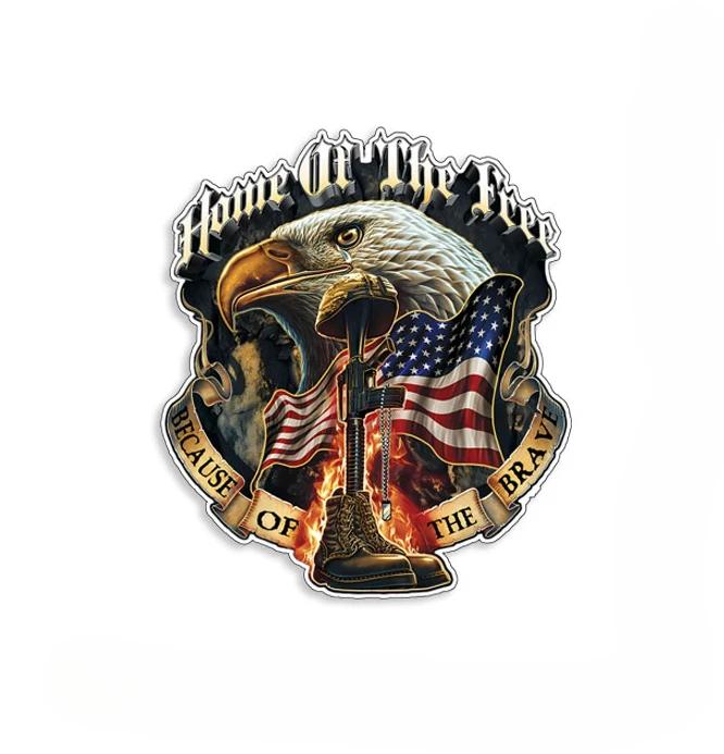 

1 шт. Флаг Орел наклейки на автомобиль животные грузовик бампер окно лобовое стекло крышка царапины украшения водонепроницаемые наклейки автомобильные аксессуары 10x12CM