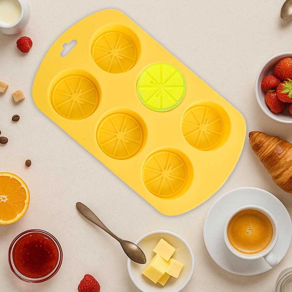 6-Cavity Fruit Shaped Silicone Candy Mold Non-Stick Reusable Chocolate Molds for Baking, Party Holiday Treats, Adults Kids