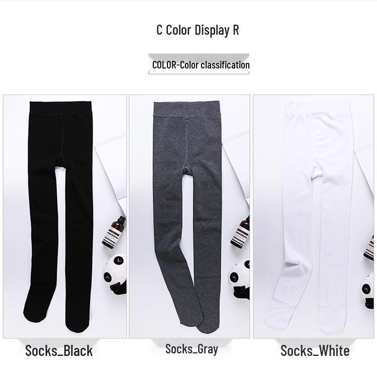 Kids' Winter Thick Velvet White Dance Socks - Dragon Claw Design, Anti-Pilling Wool, Large Size, Warm Pantyhose