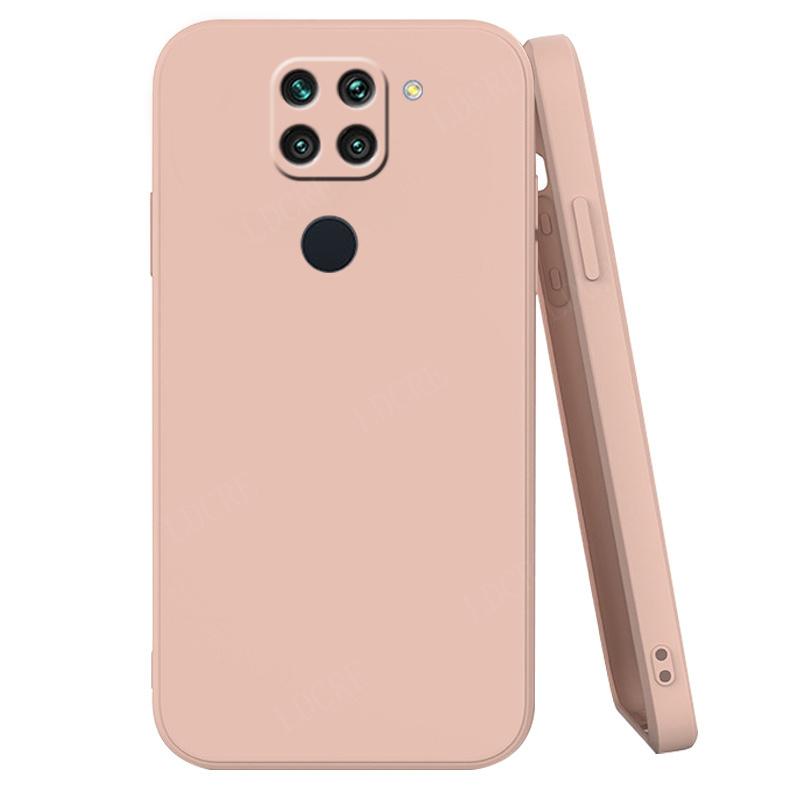 

Для Redmi Note 9 Чехол Xiaomi Redmi Note 9 Capas Оригинальный Телефон Бампер Задняя Противоударный Мягкий TPU Fundas Redmi Note 9 6.67 Note 9 4G Global светло-розовый