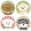 4/6pcs Round Wooden Cat Coaster Waterproof Insulation Pad Sweet Coffee Cup Mat  For Coffee Table