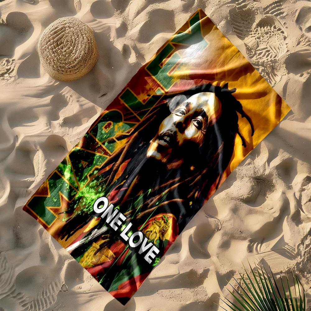 Bob Marley Beach Towel Super Soft Absorbent Comfortable Lightweight